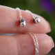 Earrings with hematot on the chain-1