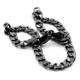 Chain bracelet blackened 1.8 gourmet weaving-3