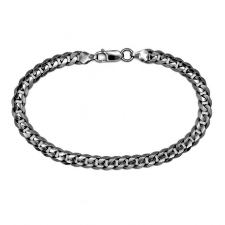 Chain bracelet blackened 1.8 gourmet weaving