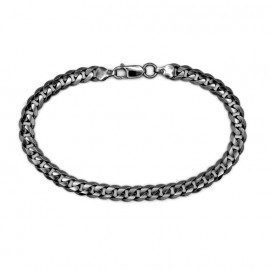 Chain bracelet blackened silver 1.2 gurmet weaving