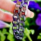 Chain bracelet blackened silver gourmet-2