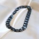 Chain bracelet blackened silver gourmet-3