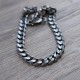 Chain bracelet blackened 1.8 gourmet weaving-4