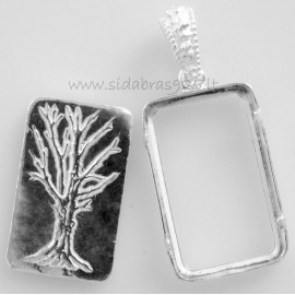 Silver frame-pendant for the plaque "Ag999.9˚ ingot"