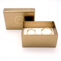 Gift box for wedding rings, Gold color