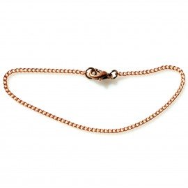 Natural copper bracelet - thin double chain