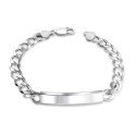 Hand Chain "Italian Bracelet with a 4 cm Bar Plate"