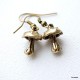 Brass earrings "Mushrooms" ŽA551-2