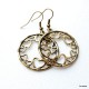 Brass earrings with hearts ŽA625-1