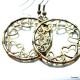 Brass earrings with hearts ŽA625-2