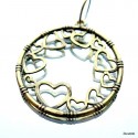 Brass pendant with hearts ŽP626