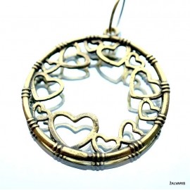 Brass pendant with hearts ŽP626