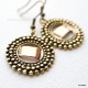 Brass earrings with Copper ŽA602-2