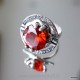 Ring with orange Zirconia Ž359-4