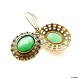 Brass earrings with Jade ŽA535-2