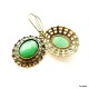 Brass earrings with Jade ŽA535-2