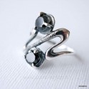 Ring with black Zirconia Ž075