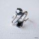 Ring with black Zirconia Ž075-1