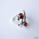 Ring with red Zirconia Ž07-3