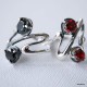 Ring with red Zirconia Ž07-4