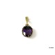 Brass pendant with purple Zircon ŽP122-2