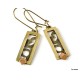 Brass earrings with copper ŽA627-2