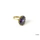 Brass ring with purple Zircon ŽŽ120-2