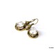 Brass earrings with Zirconium ŽA630-1-2