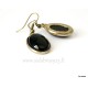 Brass earrings with Onyx ŽA515-3