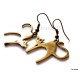 Brass earrings "Cats" ŽA600-2
