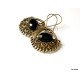 Brass earrings with Onyx ŽA355-2