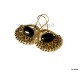 Brass earrings with Onyx ŽA355-3