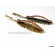 Brass earrings with copper strip ŽA233-2
