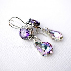 Earrings with Swarovski "SV"