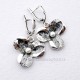Earrings with Pearls "Three Petals" A527-3
