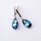 Earrings with greenish, blue Swarovski-3