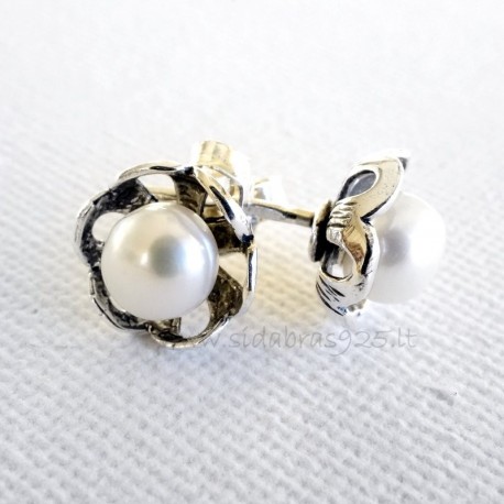 Earrings with Pearls "Flower"