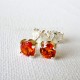 Earrings with orange Zirconium A252-2