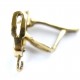 Brass earrings with Zirconium ŽA519-1-5