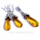 Earrings with Amber "Sun Drop" A573-3