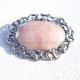 Brooch with rose Quartz S499-2