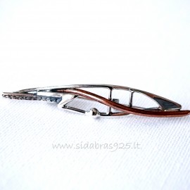 Brooch with copper strip S256