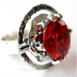 Ring with orange Zirconia Ž359