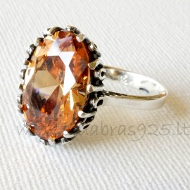 Ring with champagne Zircon Ž120