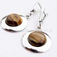Earrings with Tiger Stone A543-8