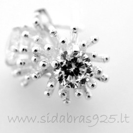 Earrings with Zirconia "Dangaus gėlė"
