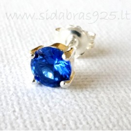 Earrings with bright blue Zirconium A252-M