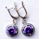 Earrings with purple Zirconium A579-1