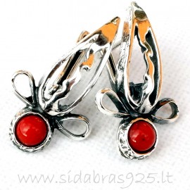 Earrings with Coral A569