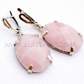 Earrings with rose Quartz A361